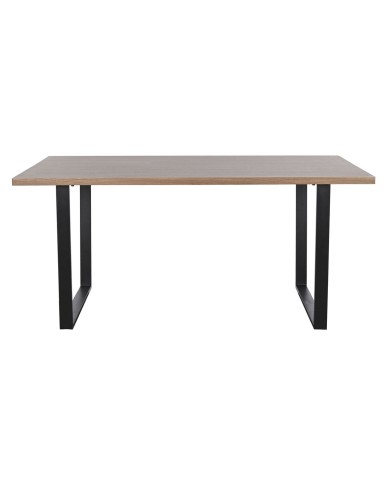 Tavolo da Pranzo Home ESPRIT Marrone Nero Ferro Legno MDF 160 x 90 x 75 cm