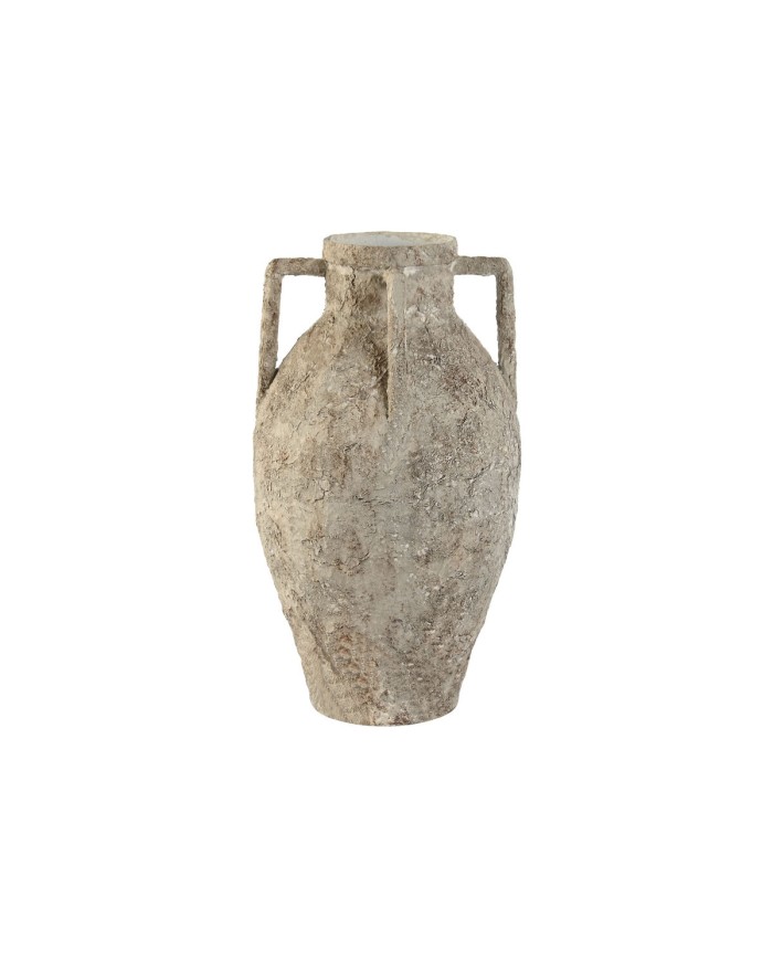 Vaso Home ESPRIT Bianco Metallo 21 x 21 x 37,5 cm Vaso Home ESPRIT Bianco Metallo 21 x 21 x 37,5 cm