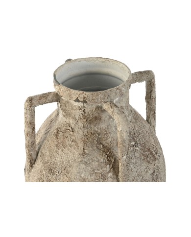 Vaso Home ESPRIT Bianco Metallo 21 x 21 x 37,5 cm Vaso Home ESPRIT Bianco Metallo 21 x 21 x 37,5 cm