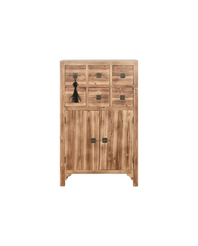 Cassettiera Home ESPRIT Nero Naturale Abete Legno MDF Orientale 63 x 27 x 101 cm Cassettiera Home ESPRIT Nero Naturale Abete Legno MDF Orientale 63 x 27 x 101 cm