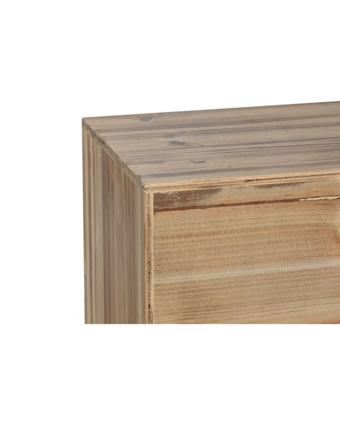 Mobile TV Home ESPRIT Nero Naturale Abete Legno MDF 130 x 24 x 51 cm