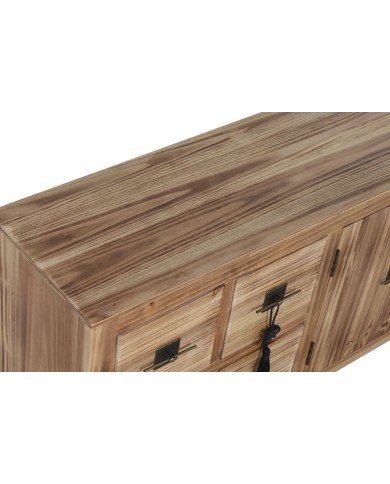 Mobile TV Home ESPRIT Nero Naturale Abete Legno MDF 130 x 24 x 51 cm Mobile TV Home ESPRIT Nero Naturale Abete Legno MDF 130 x 24 x 51 cm