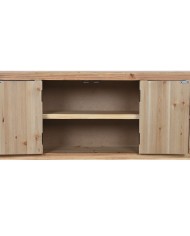 Mobile TV Home ESPRIT Nero Naturale Abete Legno MDF 130 x 24 x 51 cm