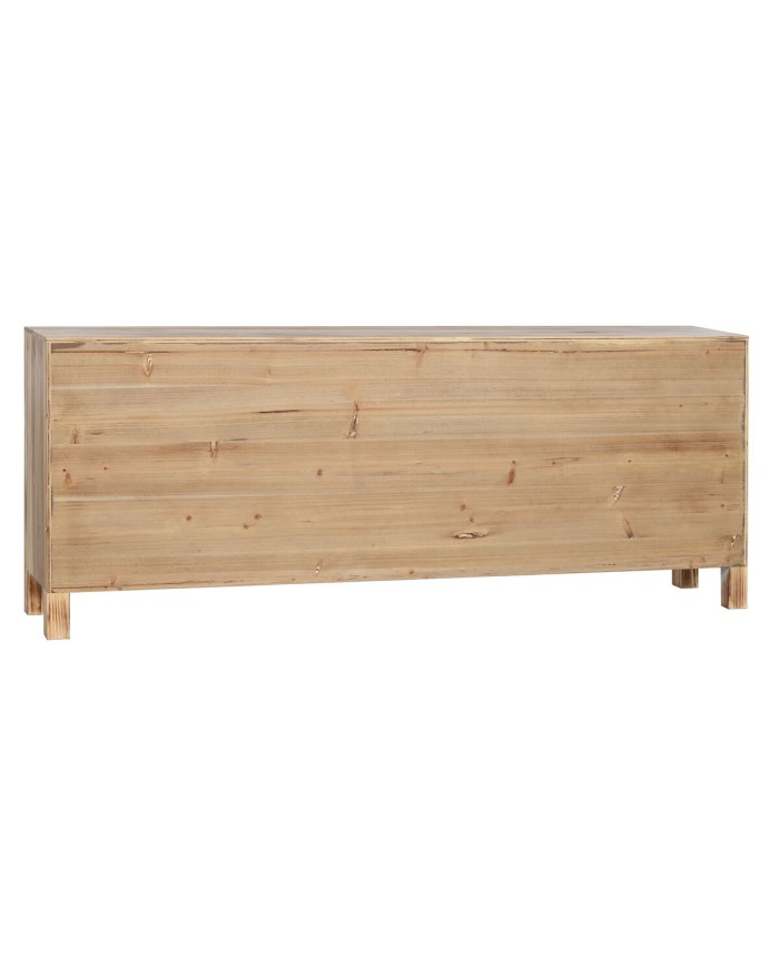 Mobile TV Home ESPRIT Nero Naturale Abete Legno MDF 130 x 24 x 51 cm