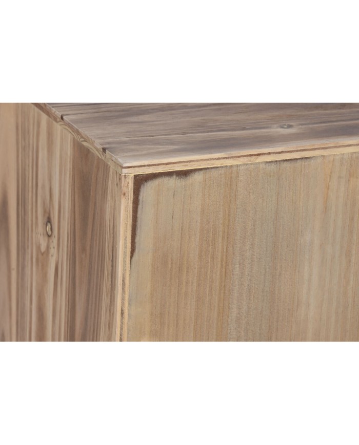 Comodino Home ESPRIT Nero Naturale Legno di abete Legno MDF 45 x 34 x 66 cm Comodino Home ESPRIT Nero Naturale Legno di abete Legno MDF 45 x 34 x 66 cm