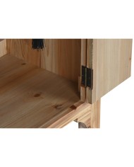 Comodino Home ESPRIT Nero Naturale Legno di abete Legno MDF 45 x 34 x 66 cm Comodino Home ESPRIT Nero Naturale Legno di abete Legno MDF 45 x 34 x 66 cm