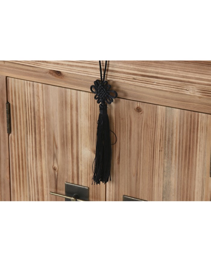 Comodino Home ESPRIT Nero Naturale Legno di abete Legno MDF 45 x 34 x 66 cm Comodino Home ESPRIT Nero Naturale Legno di abete Legno MDF 45 x 34 x 66 cm