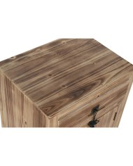 Comodino Home ESPRIT Nero Naturale Legno di abete Legno MDF 45 x 34 x 66 cm Comodino Home ESPRIT Nero Naturale Legno di abete Legno MDF 45 x 34 x 66 cm