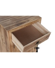 Comodino Home ESPRIT Nero Naturale Legno di abete Legno MDF 45 x 34 x 66 cm Comodino Home ESPRIT Nero Naturale Legno di abete Legno MDF 45 x 34 x 66 cm