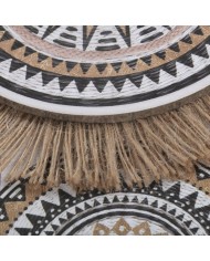 Tela Home ESPRIT Bianco Naturale Boho 70 x 3 x 50 cm (2 Unità) Tela Home ESPRIT Bianco Naturale Boho 70 x 3 x 50 cm (2 Unità)