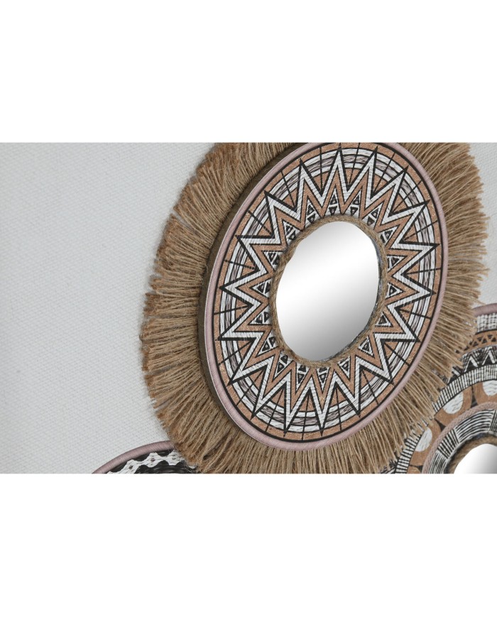 Tela Home ESPRIT Bianco Naturale Boho 70 x 3 x 50 cm (2 Unità) Tela Home ESPRIT Bianco Naturale Boho 70 x 3 x 50 cm (2 Unità)