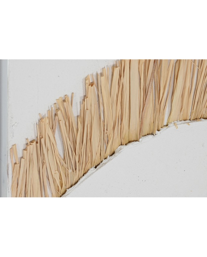 Tela Home ESPRIT Bianco Naturale Boho 60 x 3 x 80 cm (2 Unità)