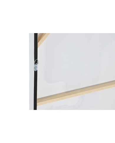 Tela Home ESPRIT Bianco Naturale Boho 80 x 4 x 100 cm (2 Unità)
