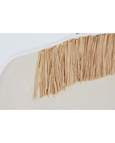 Tela Home ESPRIT Bianco Naturale Boho 80 x 4 x 100 cm (2 Unità)