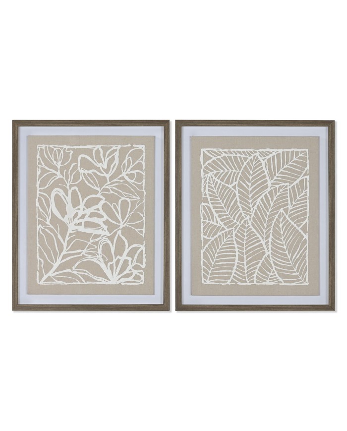 Tela Home ESPRIT Bianco Beige Foglia della pianta Città 50 x 4 x 60 cm (2 Unità) Tela Home ESPRIT Bianco Beige Foglia della pianta Città 50 x 4 x 60 cm (2 Unità)