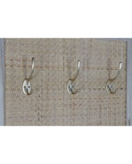 Appendiabiti con specchio Home ESPRIT Naturale Rattan Legno di paulownia Specchio 92 x 40 x 181 cm