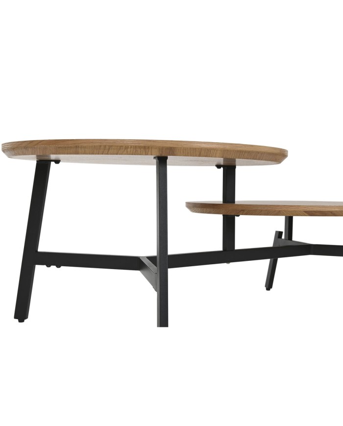 Tavolino da Caffè Home ESPRIT Nero Naturale 115 x 60 x 40,5 cm