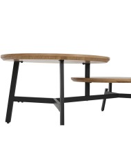 Tavolino da Caffè Home ESPRIT Nero Naturale 115 x 60 x 40,5 cm