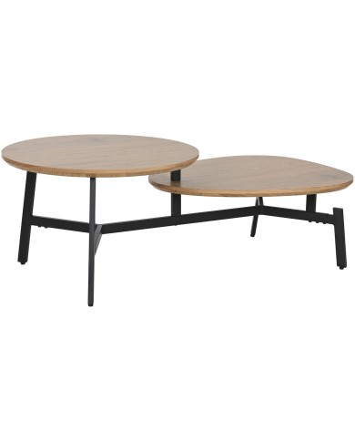 Tavolino da Caffè Home ESPRIT Nero Naturale 115 x 60 x 40,5 cm