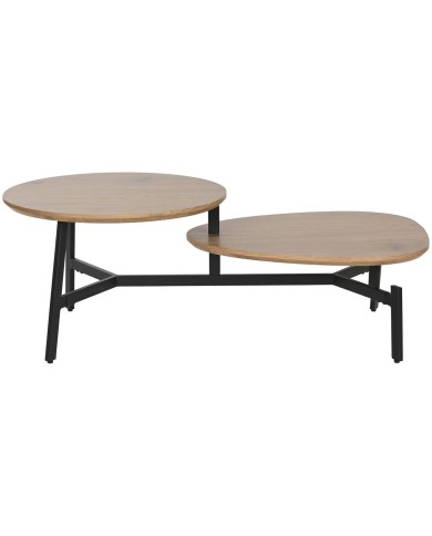 Tavolino da Caffè Home ESPRIT Nero Naturale 115 x 60 x 40,5 cm