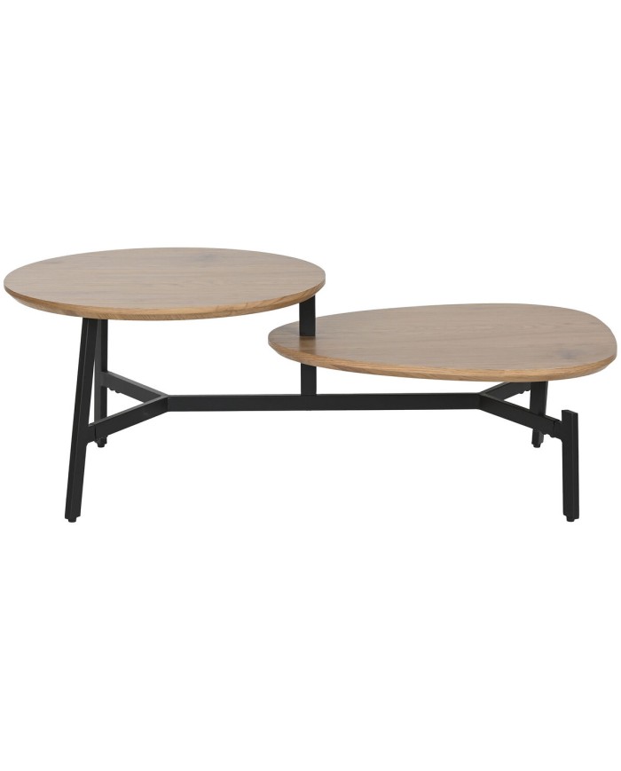 Tavolino da Caffè Home ESPRIT Nero Naturale 115 x 60 x 40,5 cm