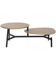 Tavolino da Caffè Home ESPRIT Nero Naturale 115 x 60 x 40,5 cm