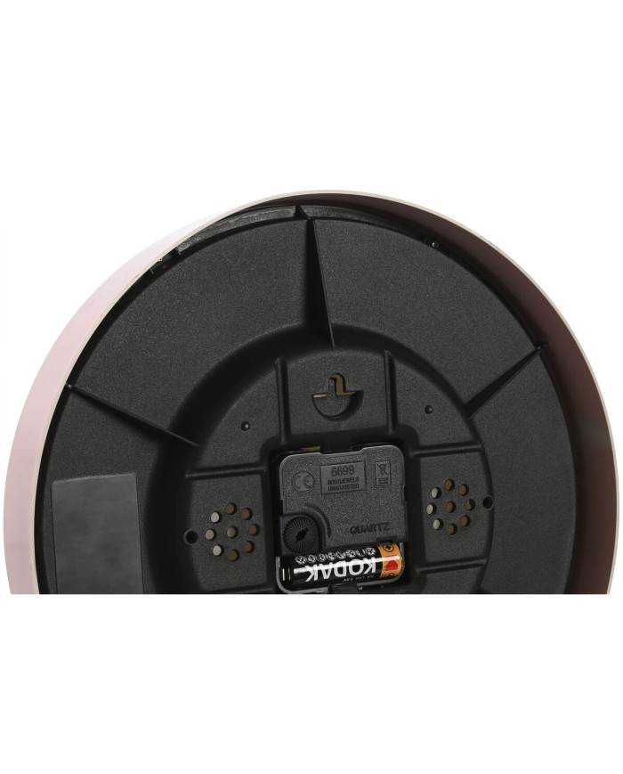 Orologio da Parete Home ESPRIT Corallo Menta Lilla PVC 25,5 x 4,3 x 25,5 cm (3 Unità)