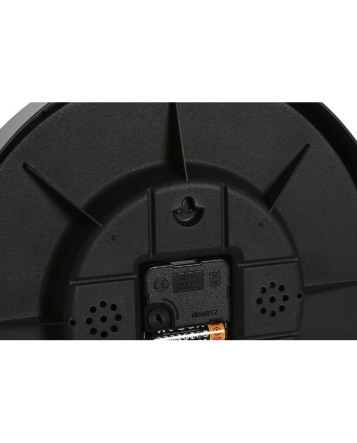 Orologio da Parete Home ESPRIT Nero Grigio PVC 30 x 4,7 x 30 cm (2 Unità)