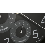 Orologio da Parete Home ESPRIT Nero Grigio PVC 30 x 4,7 x 30 cm (2 Unità)