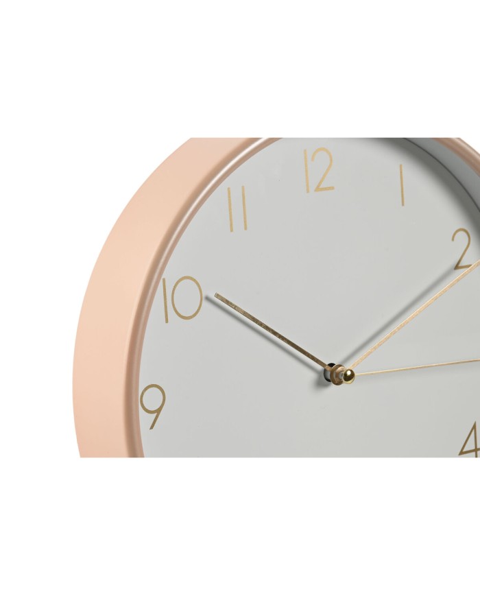 Orologio da Parete Home ESPRIT Corallo Menta Lilla PVC 25,5 x 4,3 x 25,5 cm (3 Unità)