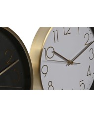 Orologio da Parete Home ESPRIT Bianco Nero Alluminio 30 x 4,3 x 30 cm (2 Unità) Orologio da Parete Home ESPRIT Bianco Nero Alluminio 30 x 4,3 x 30 cm (2 Unità)