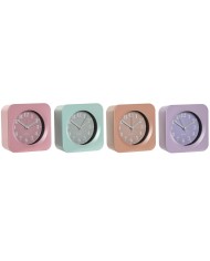 Orologio da Tavolo Home ESPRIT Rosa Corallo Lilla 10 x 4,7 x 9 cm