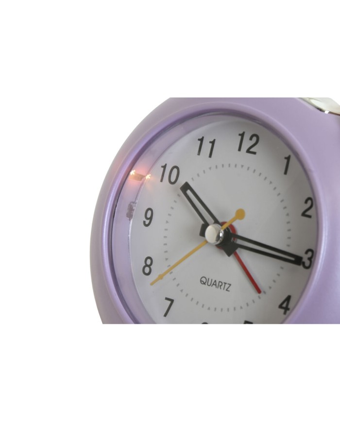 Orologio da Tavolo Home ESPRIT Rosa Corallo Lilla 10 x 4,7 x 9 cm