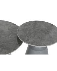 Tavolino Aggiuntivo Home ESPRIT Grigio 70 x 70 x 43 cm 70 x 70 x 1 cm