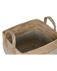 Set di Cestini Home ESPRIT Bianco Naturale Marrone Chiaro PVC Erba di mare Juncus 43 x 38 x 36 cm (2 Pezzi) Set di Cestini Home ESPRIT Bianco Naturale Marrone Chiaro PVC Erba di mare Juncus 43 x 38 x 36 cm (2 Pezzi)