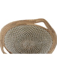 Centrotavola Home ESPRIT Bianco Marrone Chiaro Naturale Città 51 x 45 x 13 cm (2 Unità)