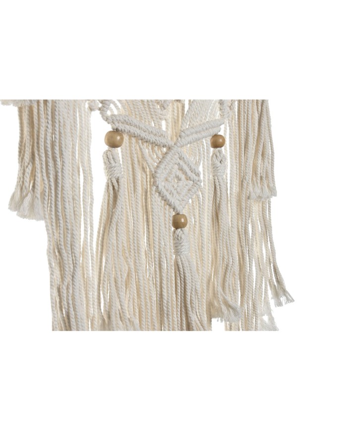 Decorazione pensile Home ESPRIT Crema Naturale Boho Macramé (2 Unità)