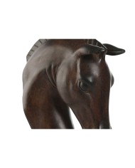 Lampada da Parete Home ESPRIT Nero Marrone scuro Coloniale Cavallo 220 V 18 x 21,5 x 50,5 cm (2 Unità)