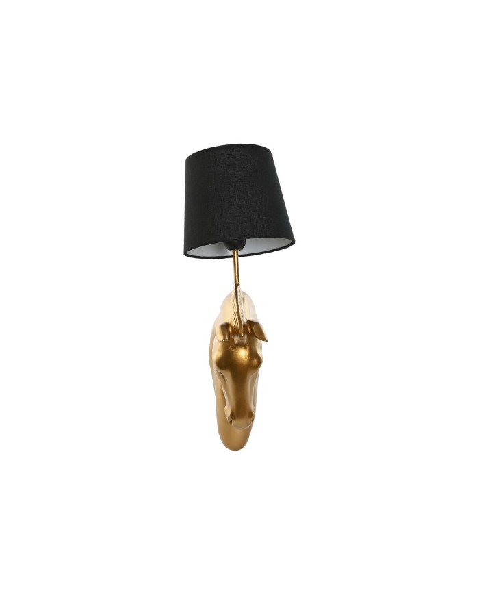 Lampada da Parete Home ESPRIT Nero Dorato Cavallo 220 V 18 x 21,5 x 50,5 cm (2 Unità) Lampada da Parete Home ESPRIT Nero Dorato Cavallo 220 V 18 x 21,5 x 50,5 cm (2 Unità)