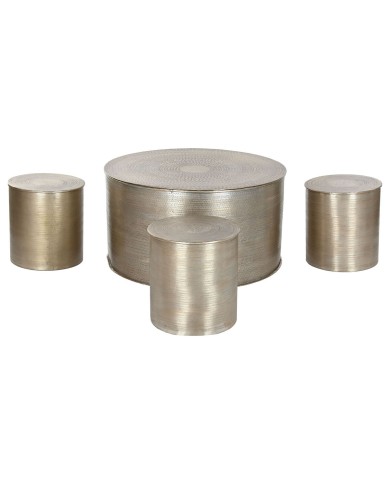 Tavolino da Caffè Home ESPRIT Dorato Alluminio 90 x 90 x 47 cm