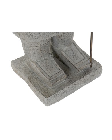 Statua Decorativa Home ESPRIT Grigio Dorato Orientale Guerriero 35 x 32 x 118 cm