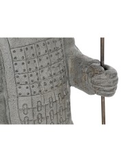 Statua Decorativa Home ESPRIT Grigio Dorato Orientale Guerriero 35 x 32 x 118 cm