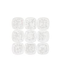 Decorazione da Parete Home ESPRIT Bianco Moderno Finitura invecchiata 89 x 2,5 x 89 cm