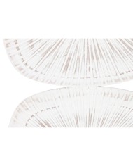 Decorazione da Parete Home ESPRIT Bianco Moderno Finitura invecchiata 89 x 2,5 x 89 cm