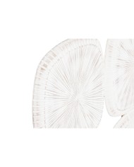 Decorazione da Parete Home ESPRIT Bianco Moderno Finitura invecchiata 89 x 2,5 x 89 cm