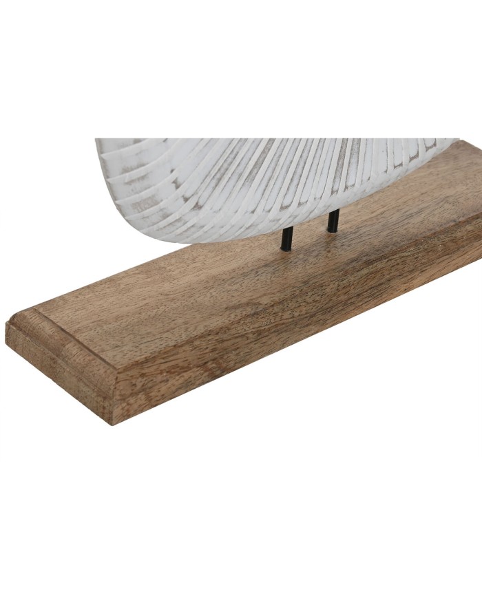 Statua Decorativa Home ESPRIT Bianco Marrone Moderno 30 x 8 x 34 cm