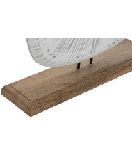 Statua Decorativa Home ESPRIT Bianco Marrone Moderno 30 x 8 x 34 cm