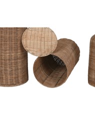 Set di 3 Vasi Home ESPRIT Marrone Metallo Naturale 25 x 25 x 82 cm (3 Pezzi) Set di 3 Vasi Home ESPRIT Marrone Metallo Naturale 25 x 25 x 82 cm (3 Pezzi)