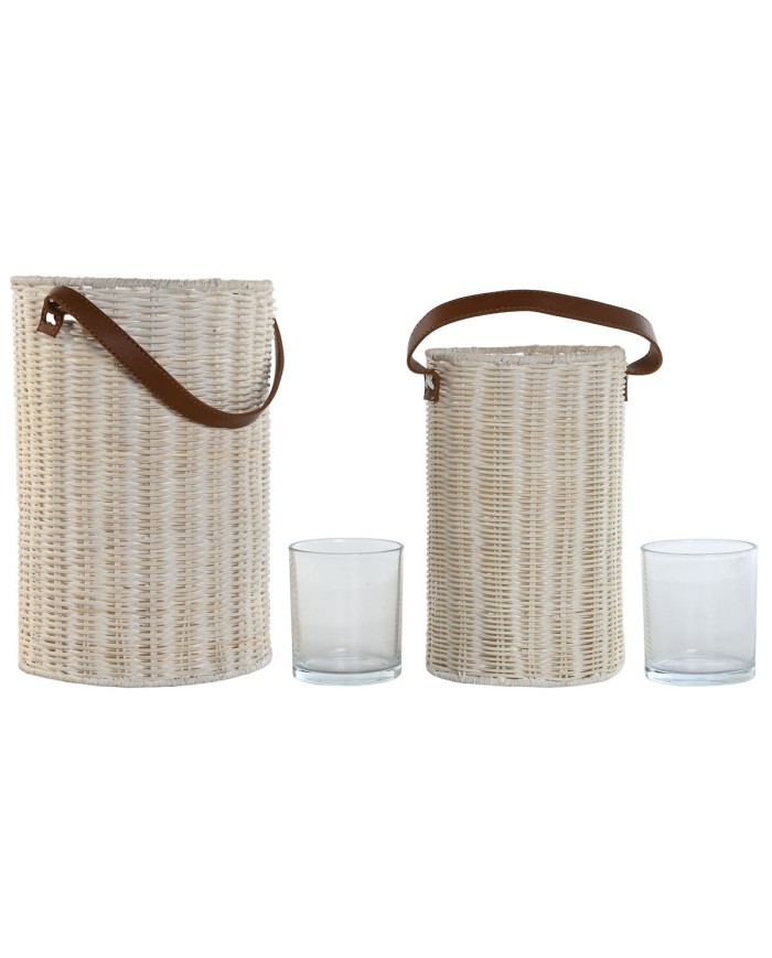 Portacandele Home ESPRIT Cristallo 20 x 20 x 30 cm (2 Unità) Portacandele Home ESPRIT Cristallo 20 x 20 x 30 cm (2 Unità)