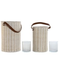 Portacandele Home ESPRIT Cristallo 20 x 20 x 30 cm (2 Unità) Portacandele Home ESPRIT Cristallo 20 x 20 x 30 cm (2 Unità)